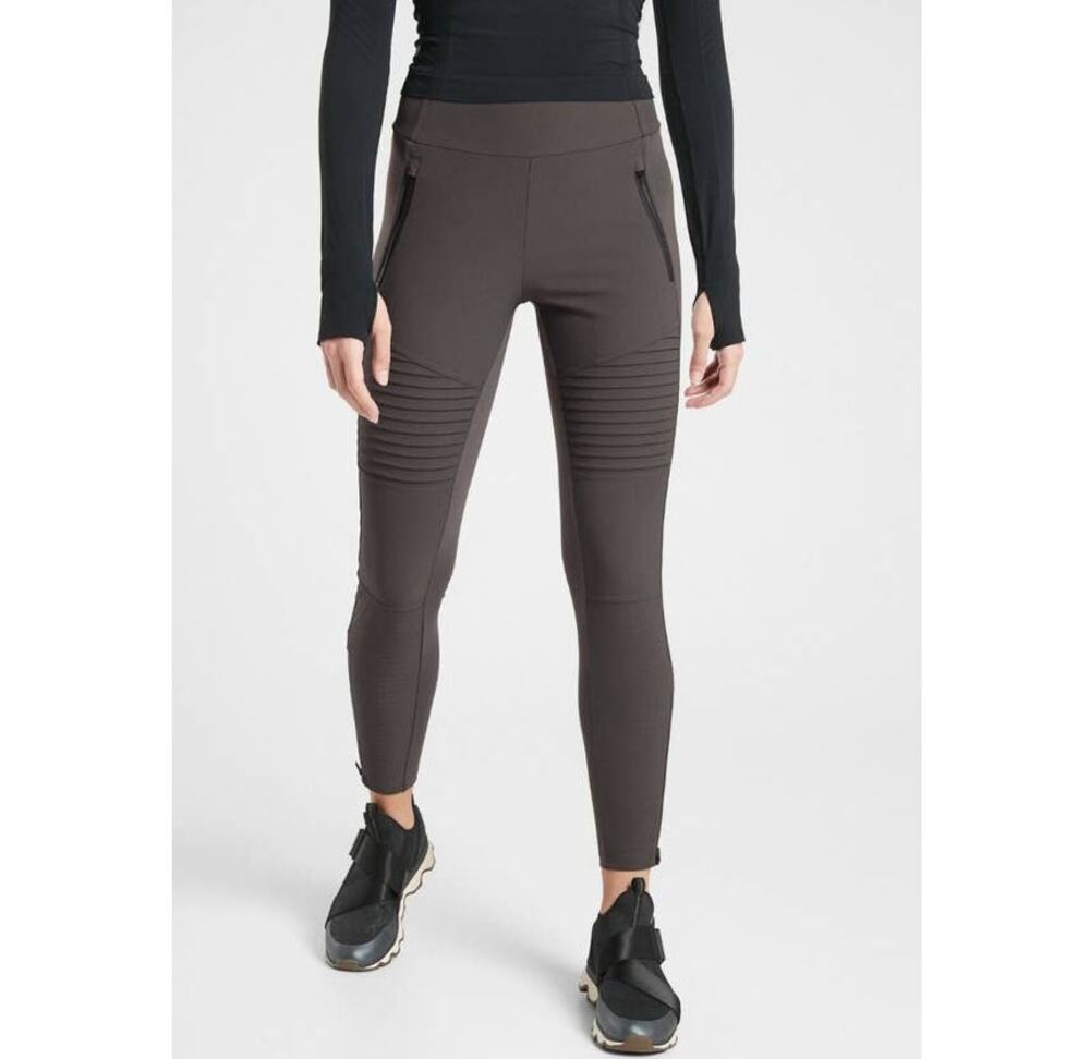 Athleta Headlands Hybrid Moto Tight in Shale Size 2